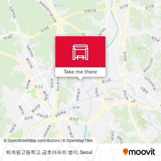 퇴계원고등학교.금호아파트.뱅이 map