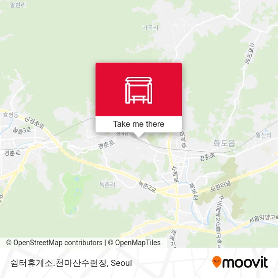 쉼터휴게소.천마산수련장 map