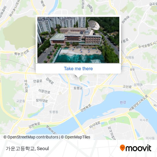 가운고등학교 map