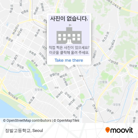 정발고등학교 map