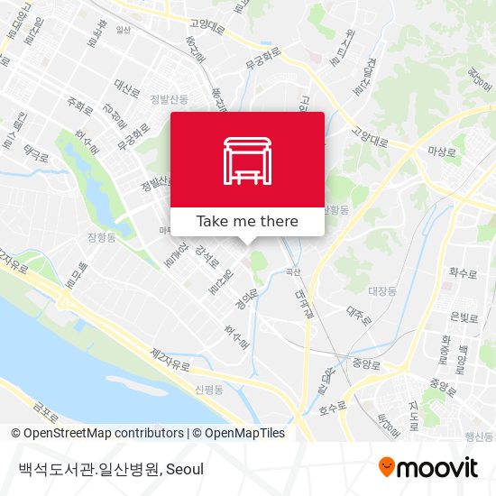 백석도서관.일산병원 map