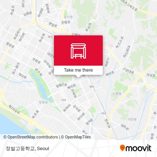 정발고등학교 map