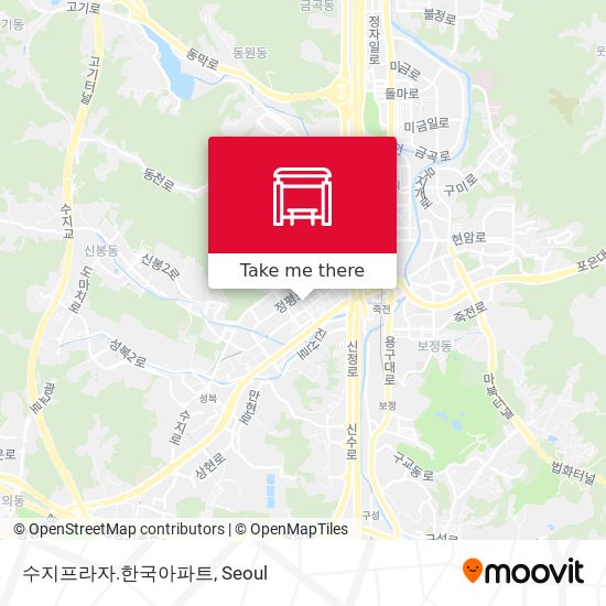 수지프라자.한국아파트 map