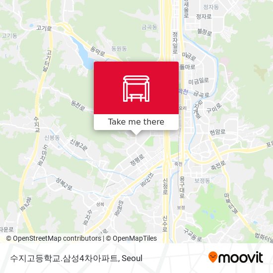 수지고등학교.삼성4차아파트 map