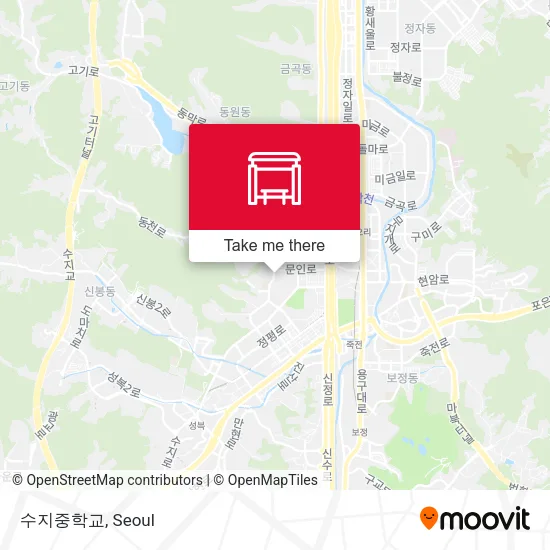 수지중학교 map