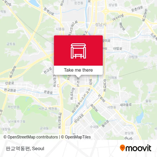 판교역동편 map