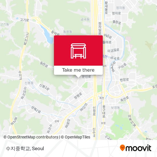 수지중학교 map