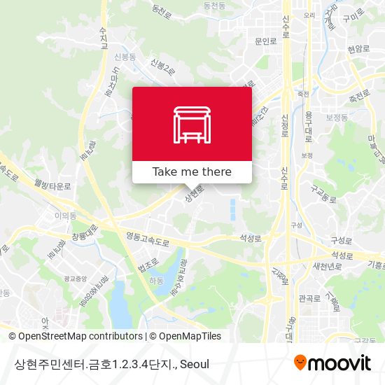 상현주민센터.금호1.2.3.4단지. map