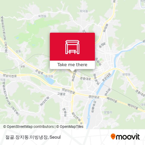 절골.장지동.미빙냉장 map