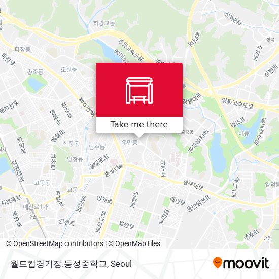 월드컵경기장.동성중학교 map