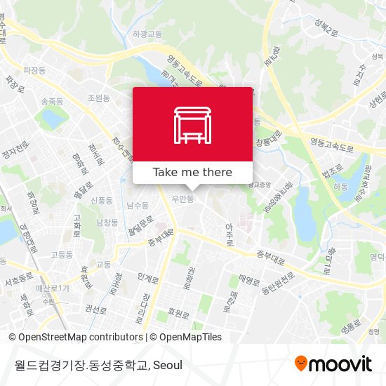 월드컵경기장.동성중학교 map