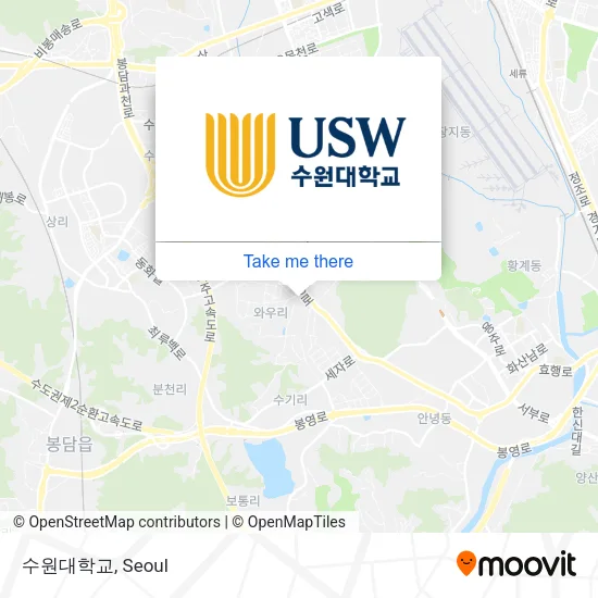 수원대학교 map