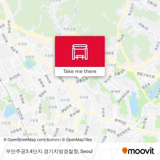 우만주공3.4단지.경기지방경찰청 map