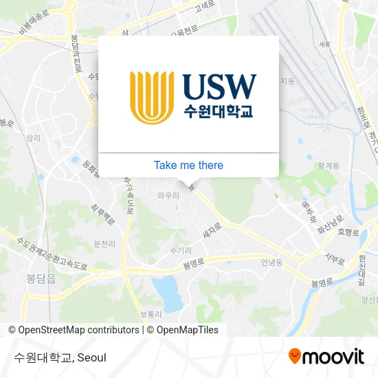 수원대학교 map
