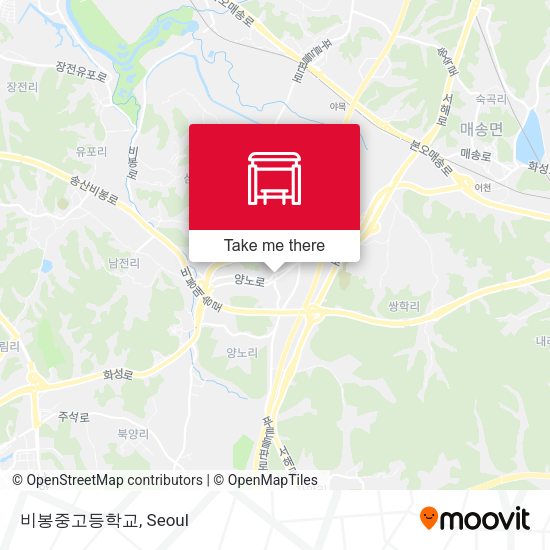 비봉중고등학교 map