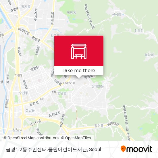 금광1.2동주민센터.중원어린이도서관 map