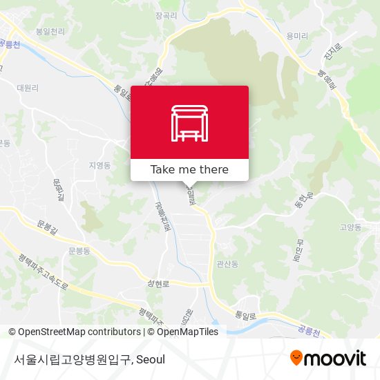서울시립고양병원입구 map