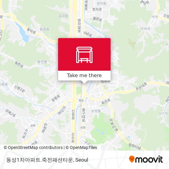 동성1차아파트.죽전패션타운 map