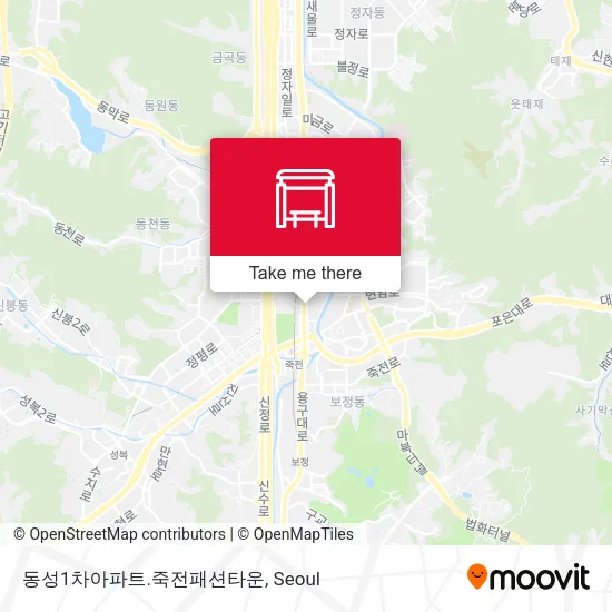 동성1차아파트.죽전패션타운 map