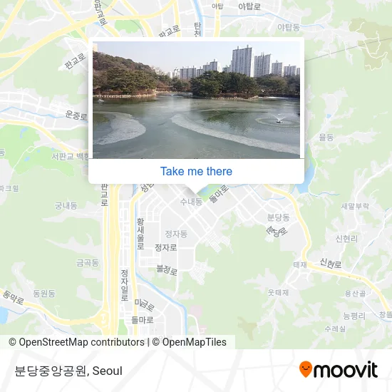 분당중앙공원 map