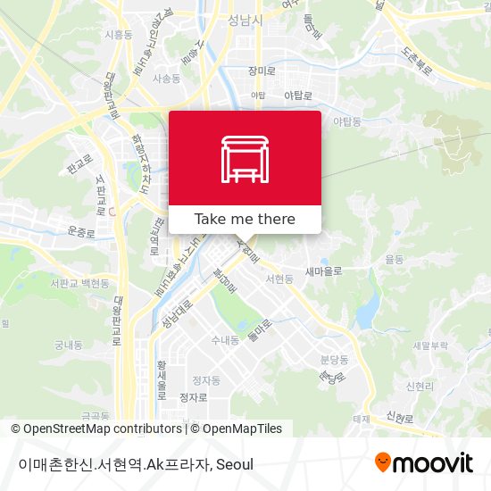 이매촌한신.서현역.Ak프라자 map