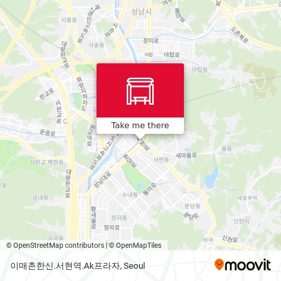 이매촌한신.서현역.Ak프라자 map