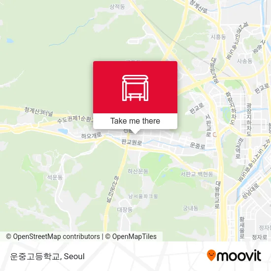 운중고등학교 map