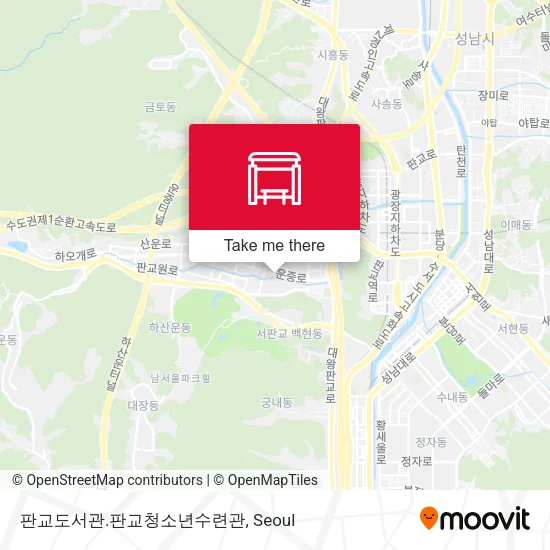 판교도서관.판교청소년수련관 map