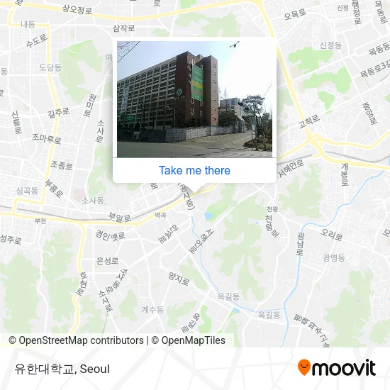 유한대학교 map