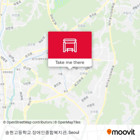 송현고등학교.장애인종합복지관 map