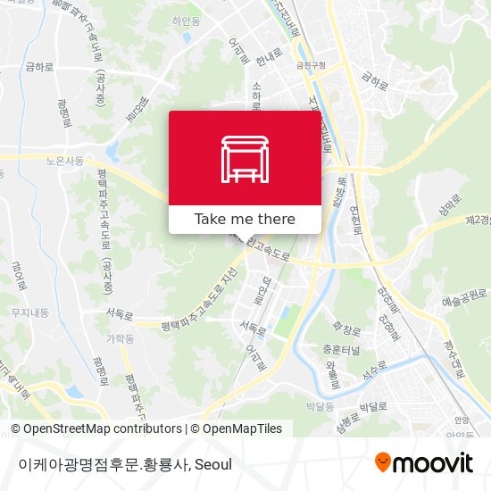 이케아광명점후문.황룡사 map