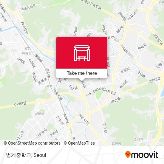 범계중학교 map