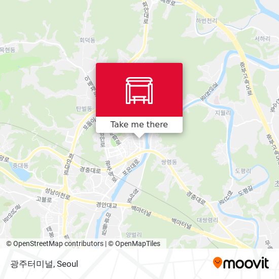 광주터미널 map