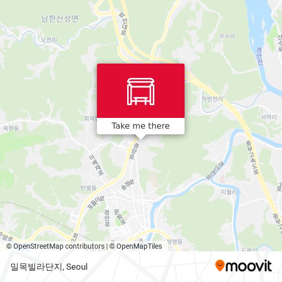 밀목빌라단지 map