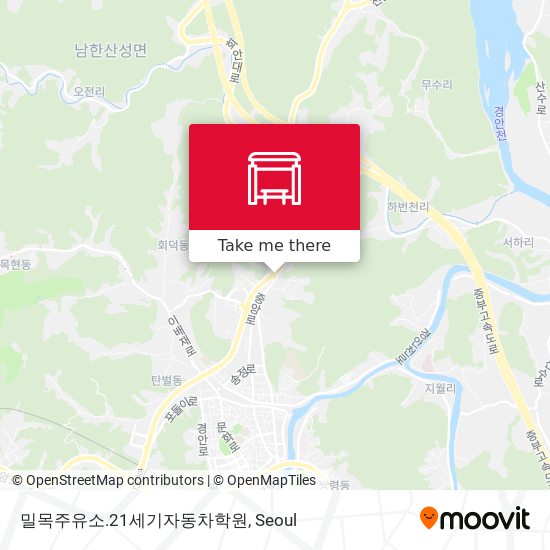 밀목주유소.21세기자동차학원 map