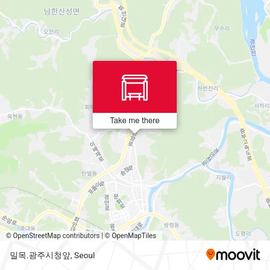 밀목.광주시청앞 map