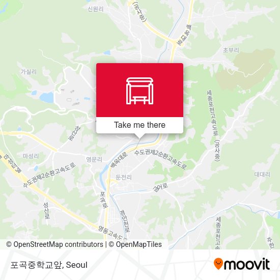포곡중학교앞 map