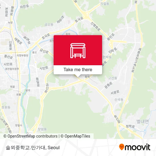 솔뫼중학교.만가대 map