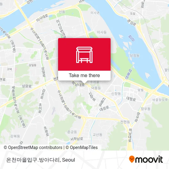 온천마을입구.방아다리 map