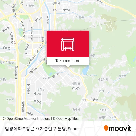 임광아파트정문.효자촌입구.분당 map