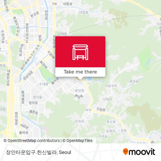 장안타운입구.한신빌라 map