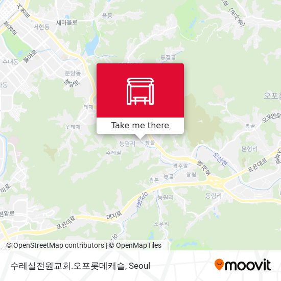 수레실전원교회.오포롯데캐슬 map