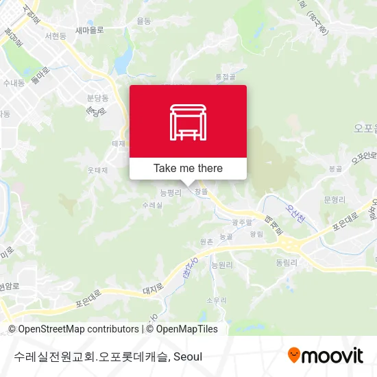 수레실전원교회.오포롯데캐슬 map