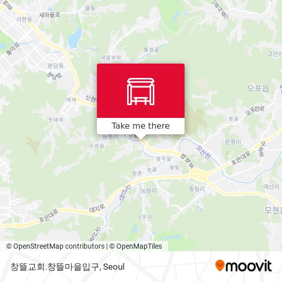 창뜰교회.창뜰마을입구 map