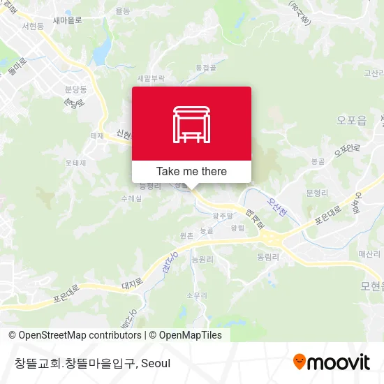 창뜰교회.창뜰마을입구 map