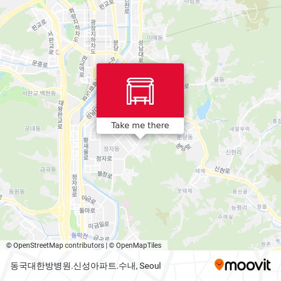 동국대한방병원.신성아파트.수내 map