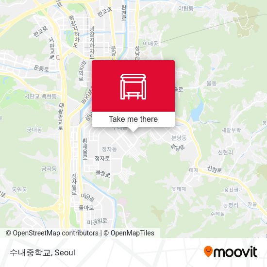 수내중학교 map