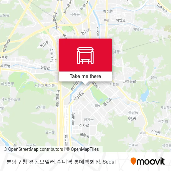 분당구청.경동보일러.수내역.롯데백화점 map