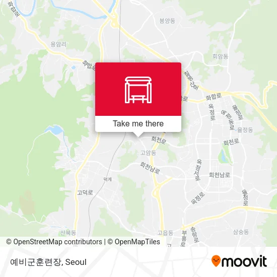 예비군훈련장 map