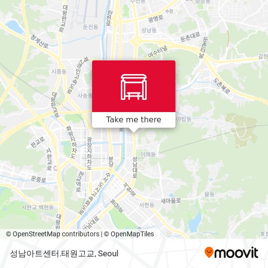 성남아트센터.태원고교 map